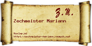 Zechmeister Mariann névjegykártya